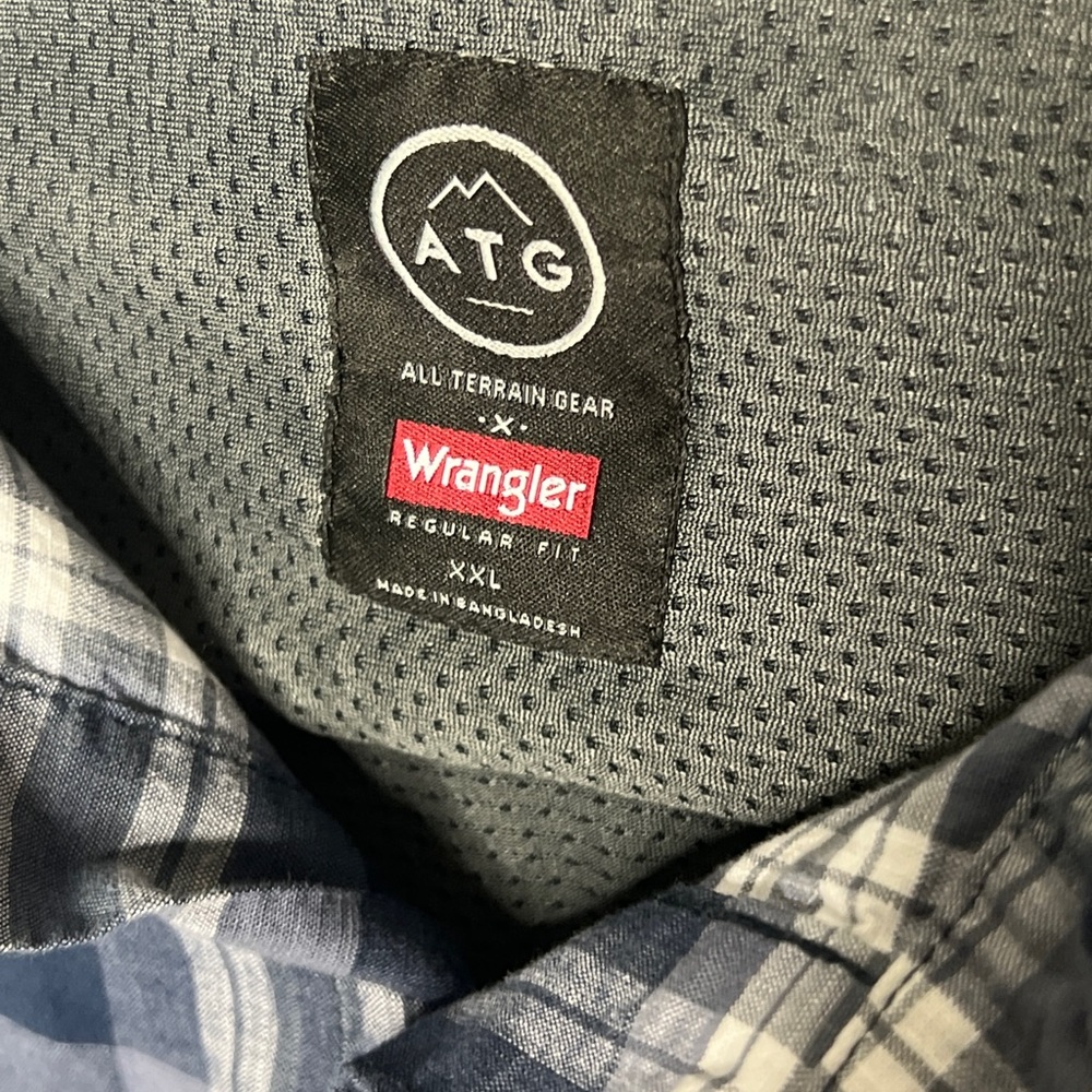 Wrangler All Terrain Button Up Long Sleeve Shirt Outdoor Hiking Workwear 2XL - Picture 5 of 8